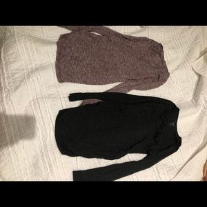 2 long sleeve maternity shirts